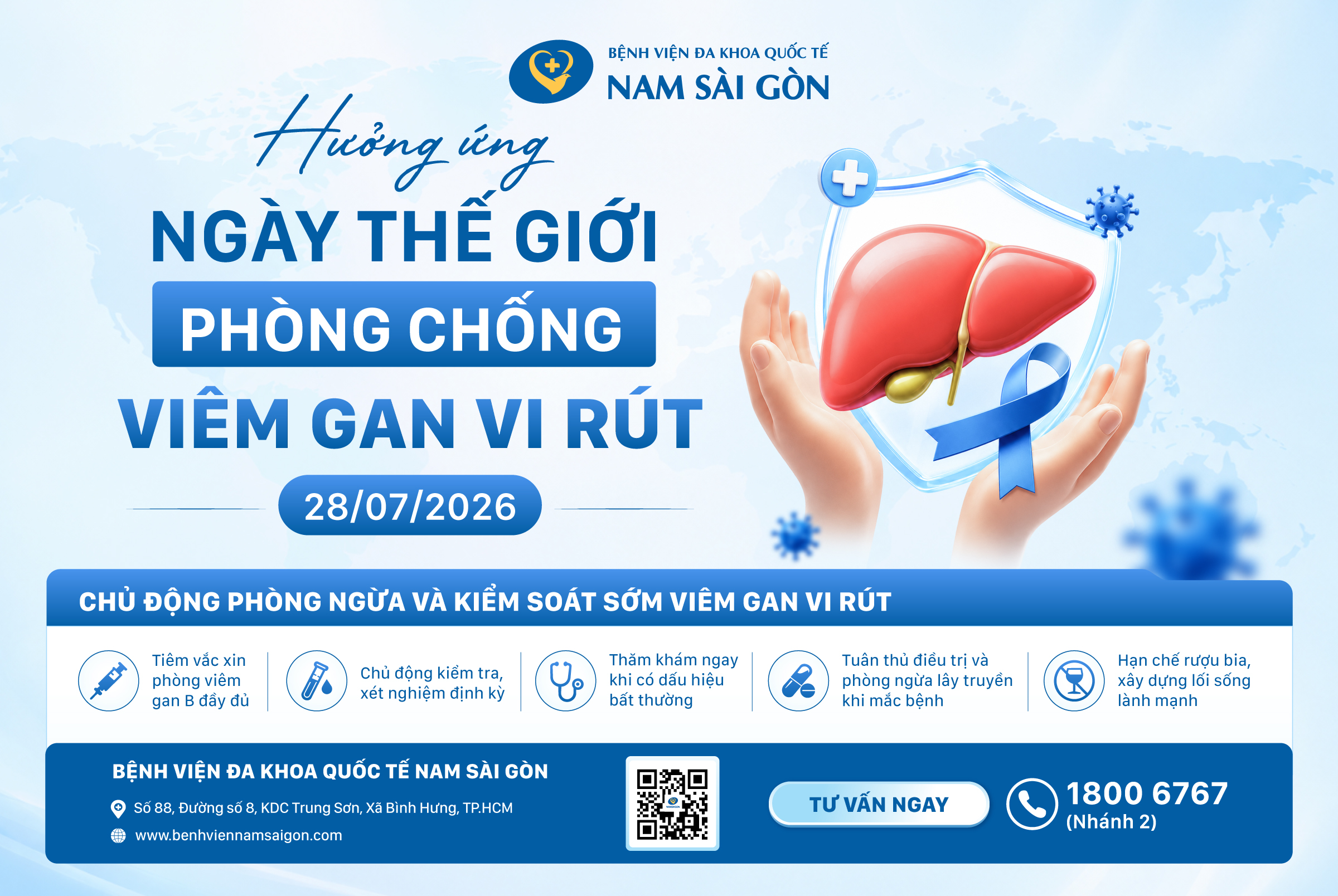 HƯỞNG ỨNG NGÀY THẾ GIỚI PHÒNG CHỐNG BỆNH VIÊM GAN VI RÚT – 28/7/2026